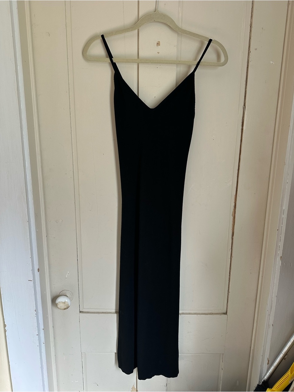 Brandy Melville Classic Black Slip Dress with Spaghetti Straps